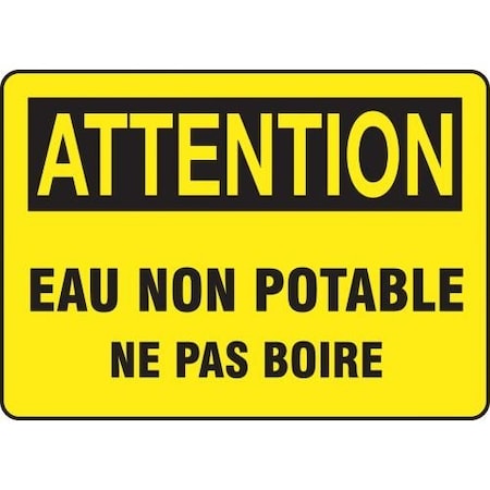 BILINGUAL FRENCH SIGN  POTABLE FRMCHL633XP